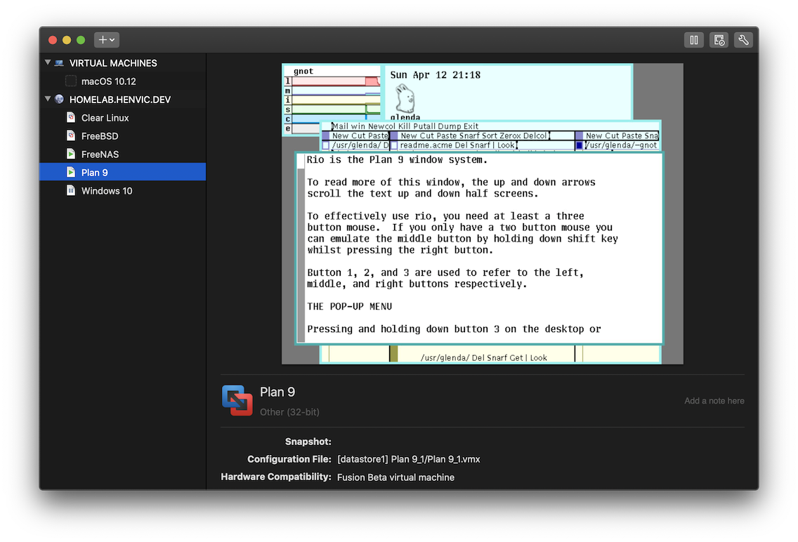 VMware Fusion screenshot